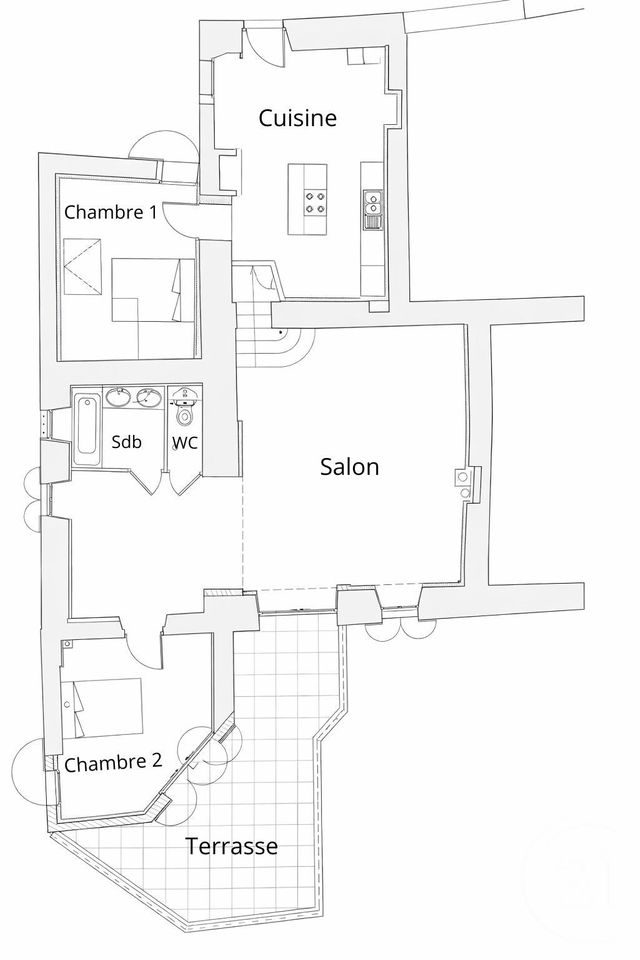 Appartement T3 à vendre - 3 pièces - 98.2 m2 - ST FIRMIN EN VALGODEMARD - 05 - PROVENCE-ALPES-COTE-D-AZUR - Century 21 Interalpes